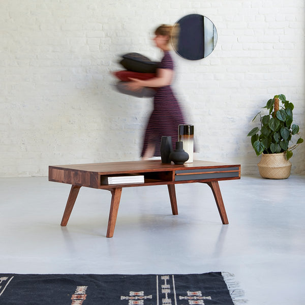 Table basse Sambre en palissandre naturel