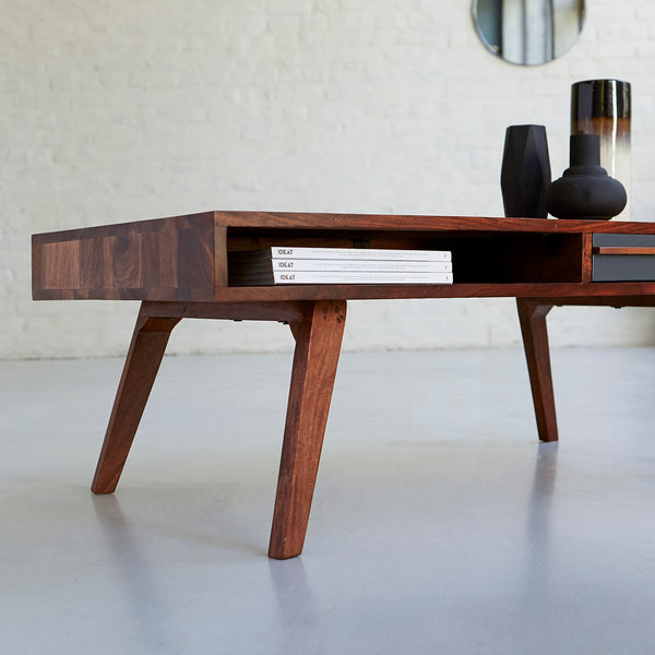 Table basse Sambre en palissandre naturel