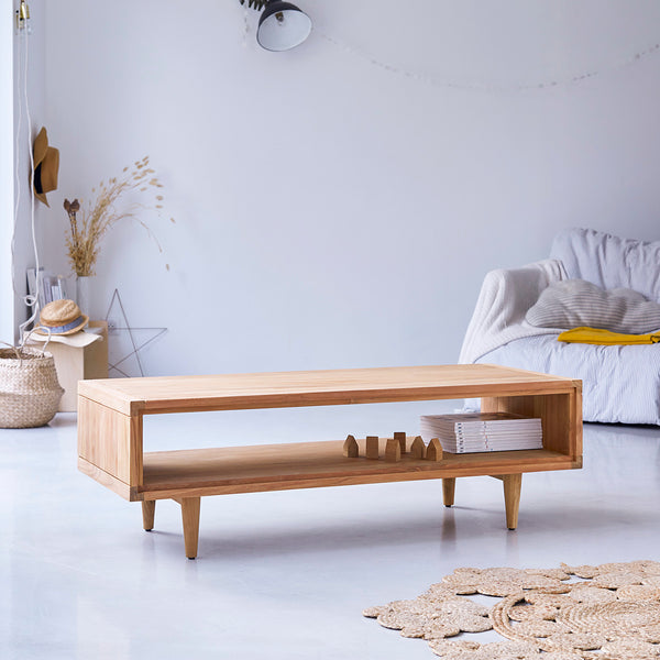 Table basse Saône en teck naturel