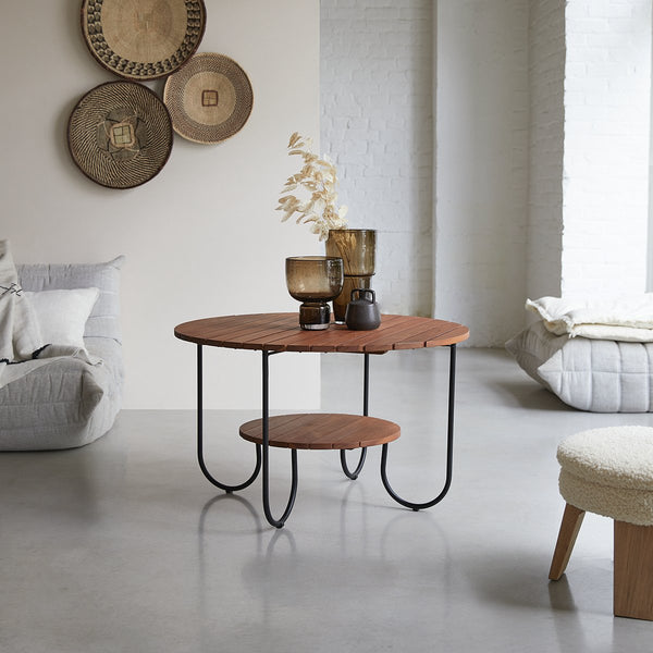 Table basse Seco en teck naturel