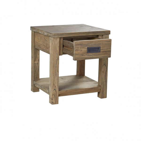 Table de chevet en bois de teck recyclé 45 naturelle