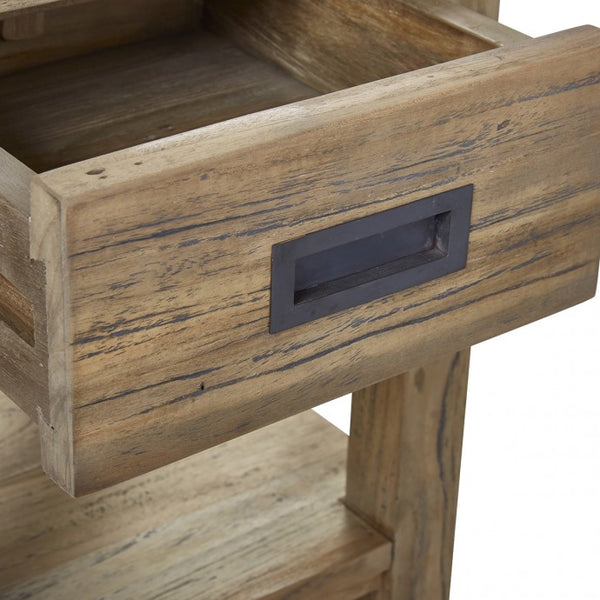 Table de chevet en bois de teck recyclé 45 naturelle