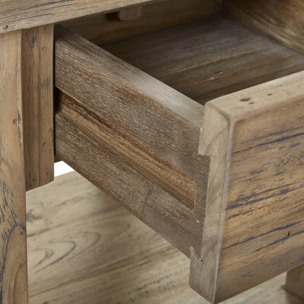Table de chevet en bois de teck recyclé 45 naturelle