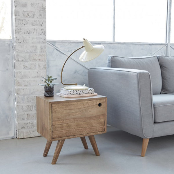 Table de chevet en bois de mindy ISABY, naturel