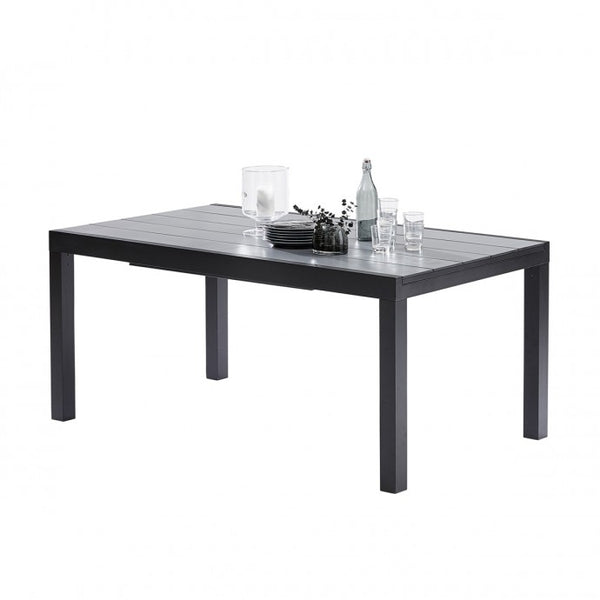 Table de jardin extensible en aluminium 6/10 places grisBALMETTE, noir