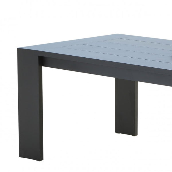 Table de jardin en aluminium 6 places ESTAGNET, noir