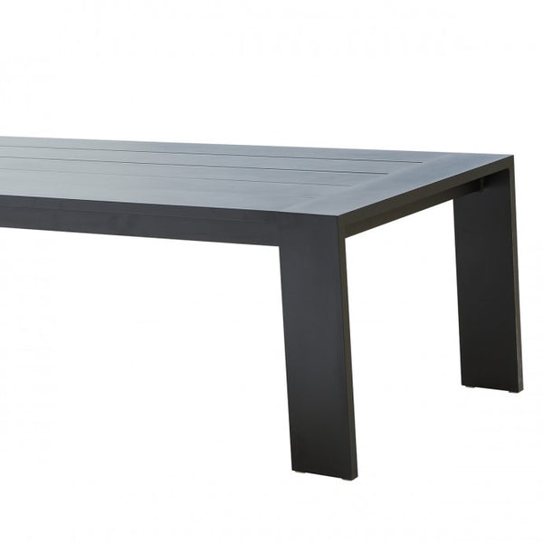 Table de jardin en aluminium 8 places ESTAGNET, noir