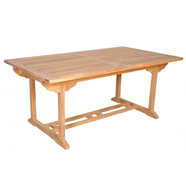 Table de jardin extensible rectangulaire en teck 8/10 places SAVIGNY, marron