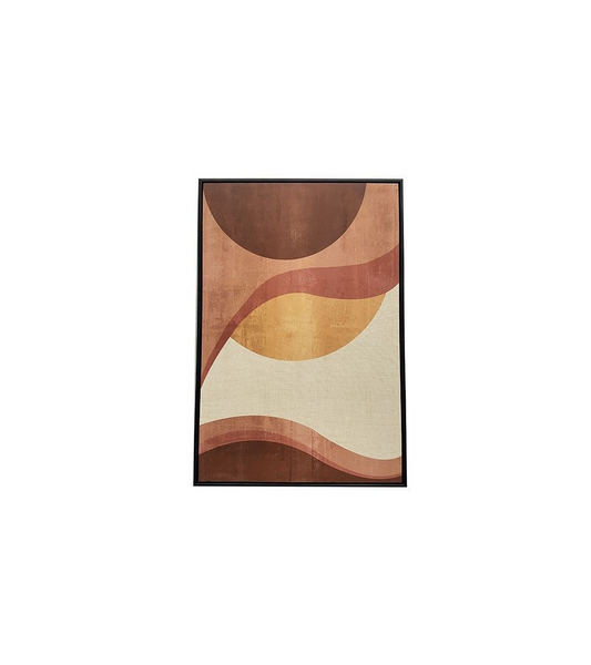 Tableau abstrait Nahon terracotta
