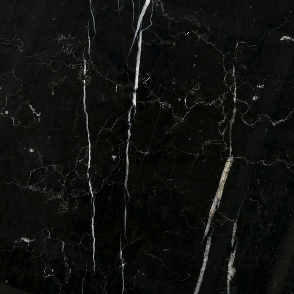 Table basse carrée en marbre noir