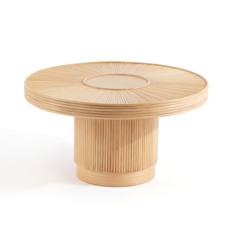 Table basse SVARTAN Ø61,5 en canne de rotin