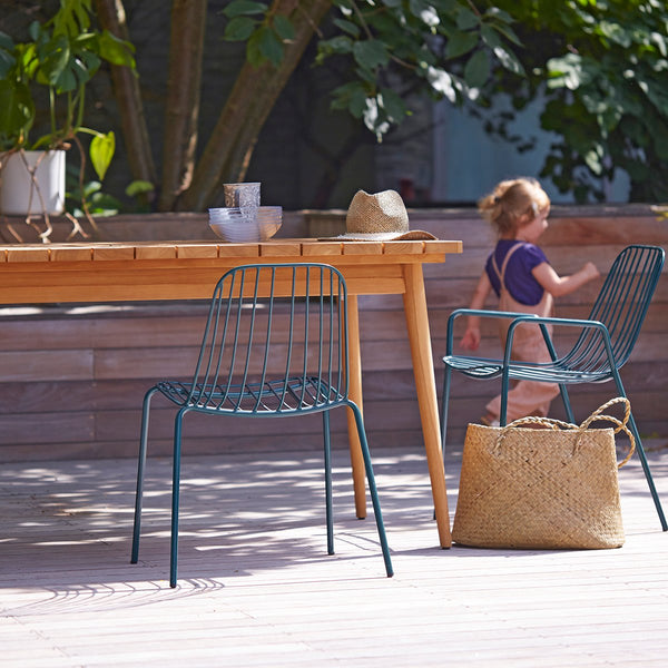 Table de jardin Bormida en teck naturel