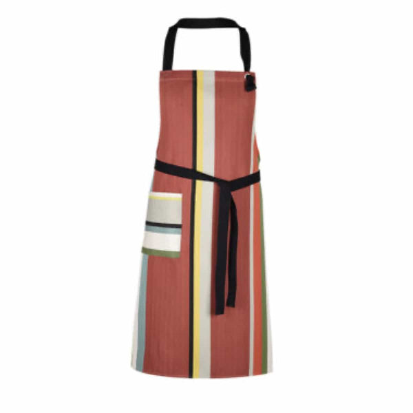Tablier Candela en coton bio et polyester recyclé terracotta