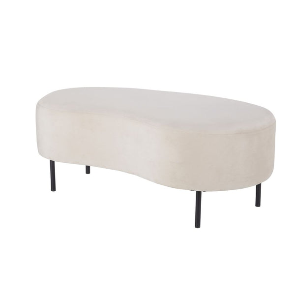 Pouf arrondi Mandrare gris clair