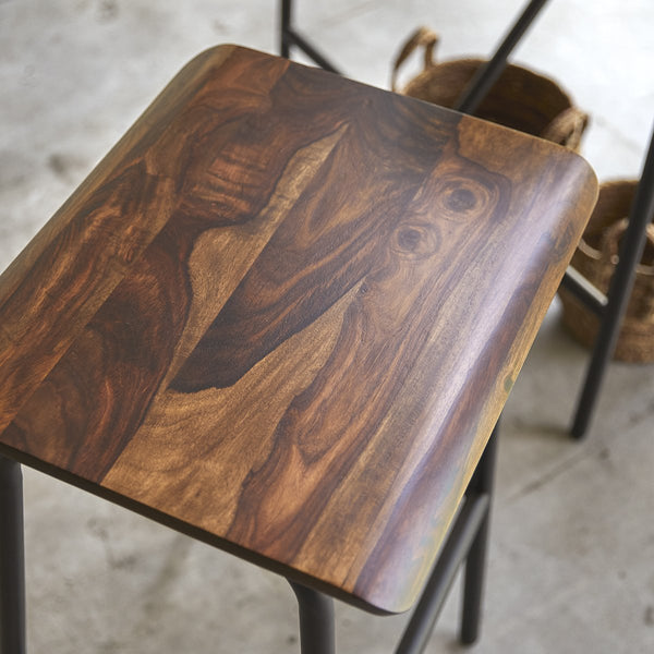 Tabouret de bar Jamor en palissandre naturel