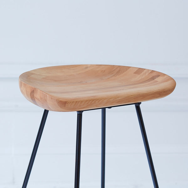 Tabouret de bar, MENTE, en frêne, noir