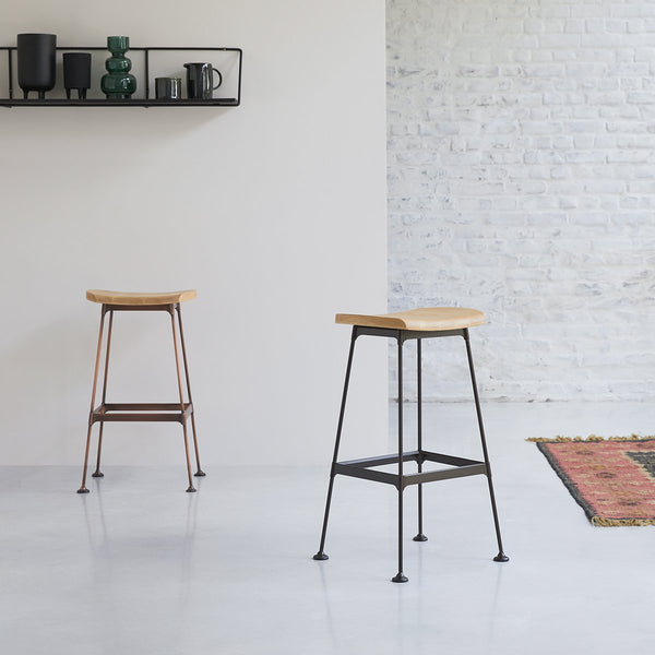 Tabouret de bar, ODELOUCA, en frêne, noir
