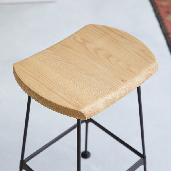 Tabouret de bar, ODELOUCA, en frêne, noir