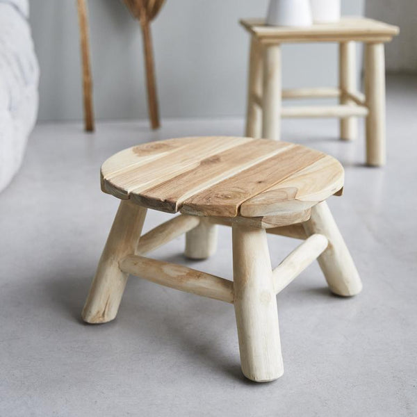 Tabouret Eden en teck naturel