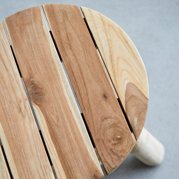 Tabouret Eden en teck naturel