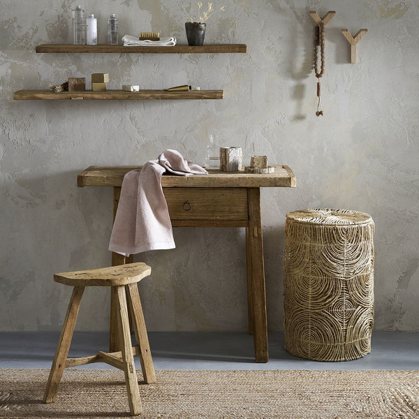 Tabouret Gravona en orme massif naturel naturel