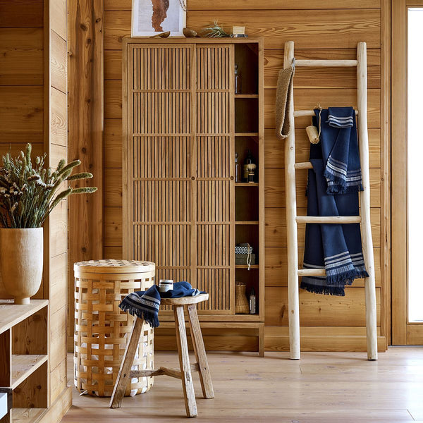 Tabouret Gravona en orme massif naturel naturel