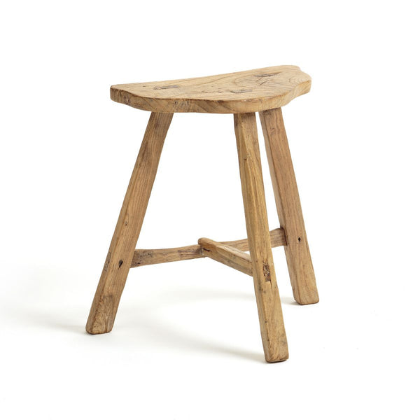 Tabouret Gravona en orme massif naturel naturel