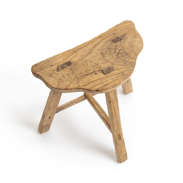 Tabouret Gravona en orme massif naturel naturel