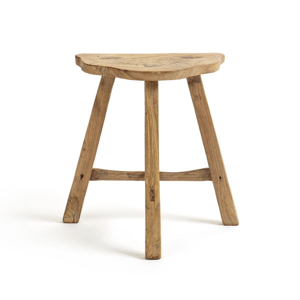 Tabouret Gravona en orme massif naturel naturel