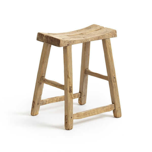 Tabouret Gravona en orme massif naturel
