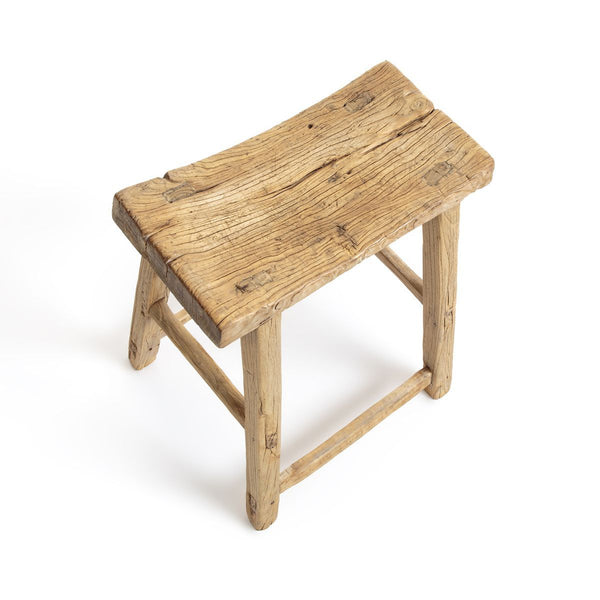 Tabouret Gravona en orme massif naturel