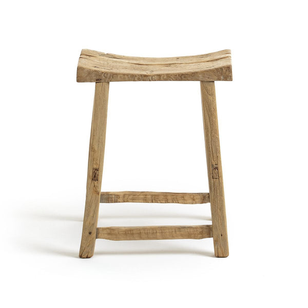 Tabouret Gravona en orme massif naturel