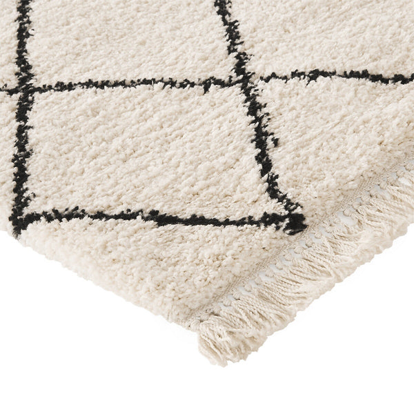 Tapis de couloir style berbère, MALTORNE blanc