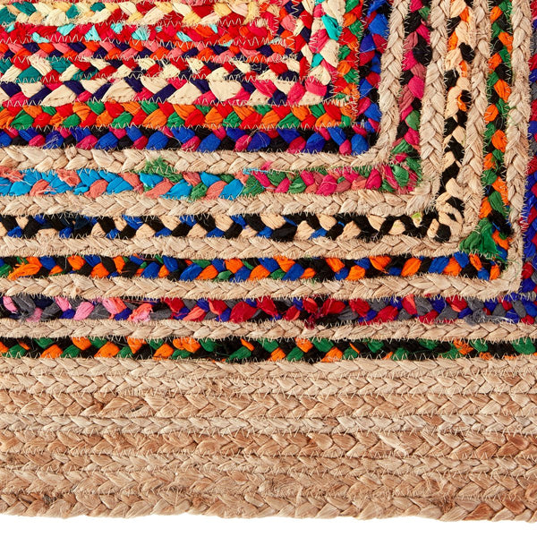 Tapis de couloir jute et coton, MAULDE multicolore