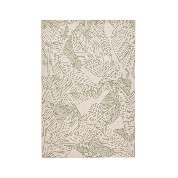 Tapis motif feuillages, LYS, vert