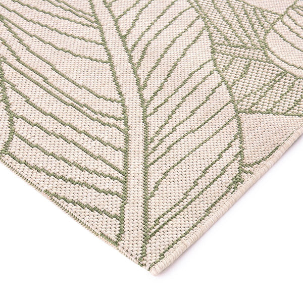 Tapis motif feuillages, LYS, vert