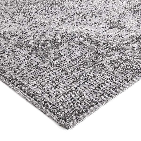 Tapis effet used, indoor/outdoor, MAINE, gris