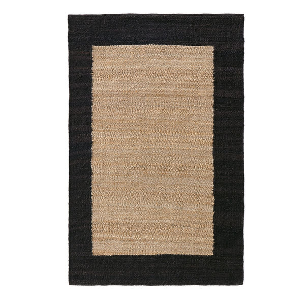 Tapis en jute, LOUGE, Noir