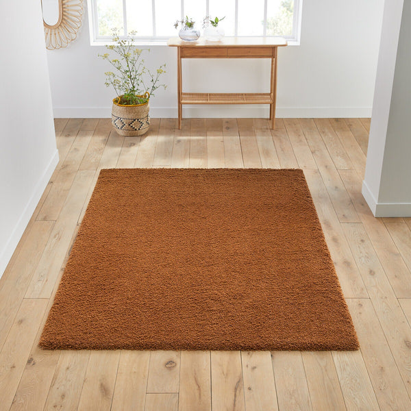 Tapis shaggy, aspect laineux, MARNE , Caramel