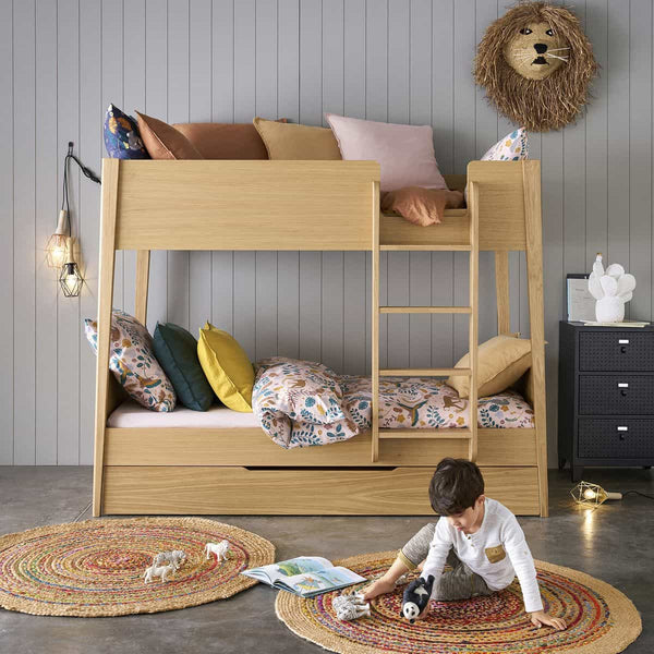 Tapis Maulde en jute et coton multicolore