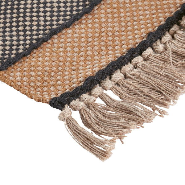 Tapis en jute, MIMENTHE, noir