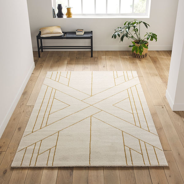 Tapis graphique, MORTAGNE, beige