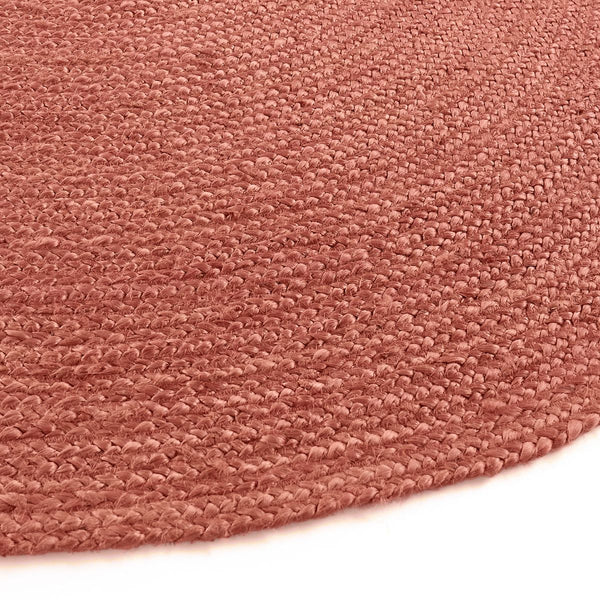 Tapis rond en jute coloré NAVE ø250 cm , brique