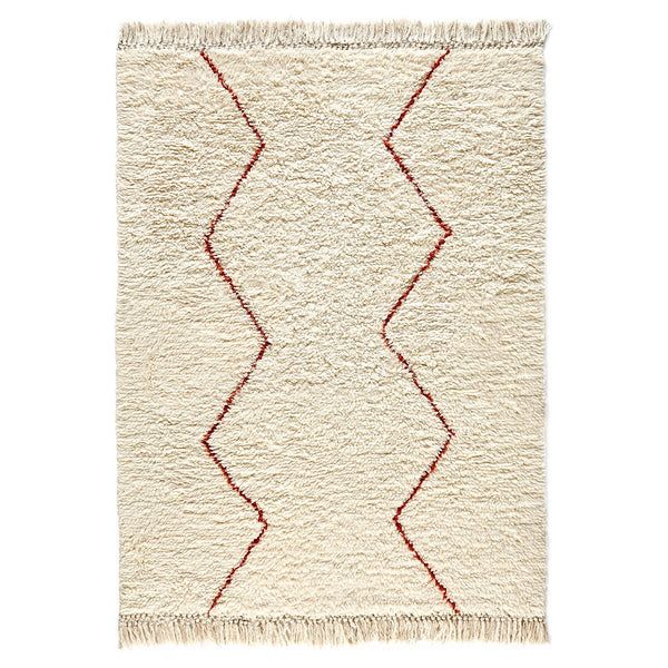 Tapis style berbère pure laine ORAIN, orange renard