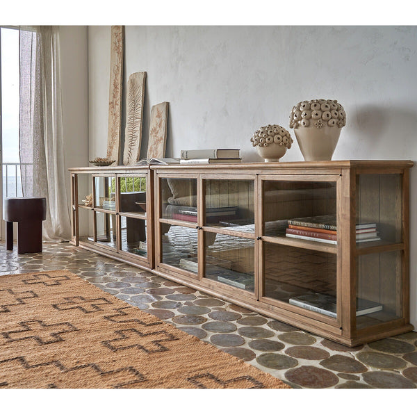 Tapis jute et cuir, esprit natte, ORGE