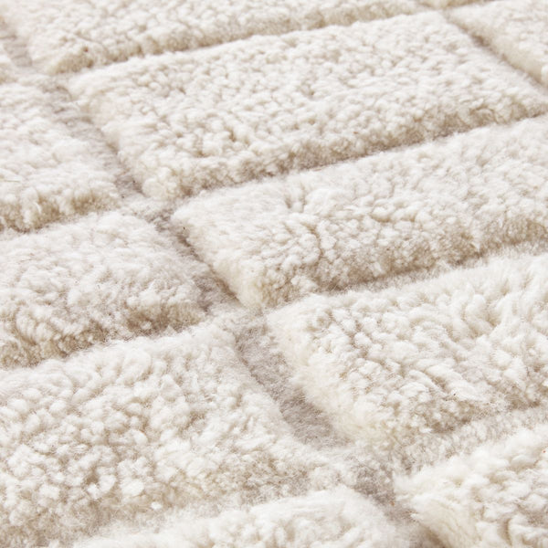Tapis pure laine OUANNE, Blanc