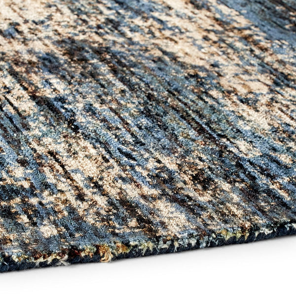 Tapis poils ras OUDON, bleu