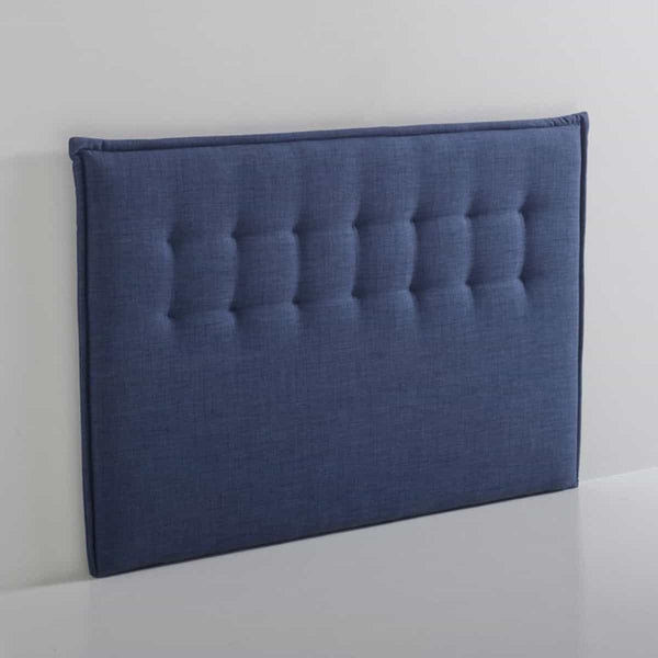 Tête de lit Mayer en panneau de particules  et polyester (avec rangements)