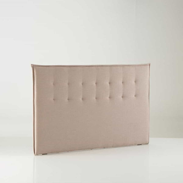 Tête de lit Mayer en panneau de particules  et polyester (avec rangements)