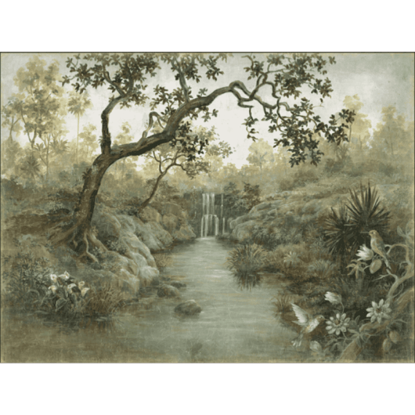 Toile Baluarte en papier froissé recyclé et baguettes bois
